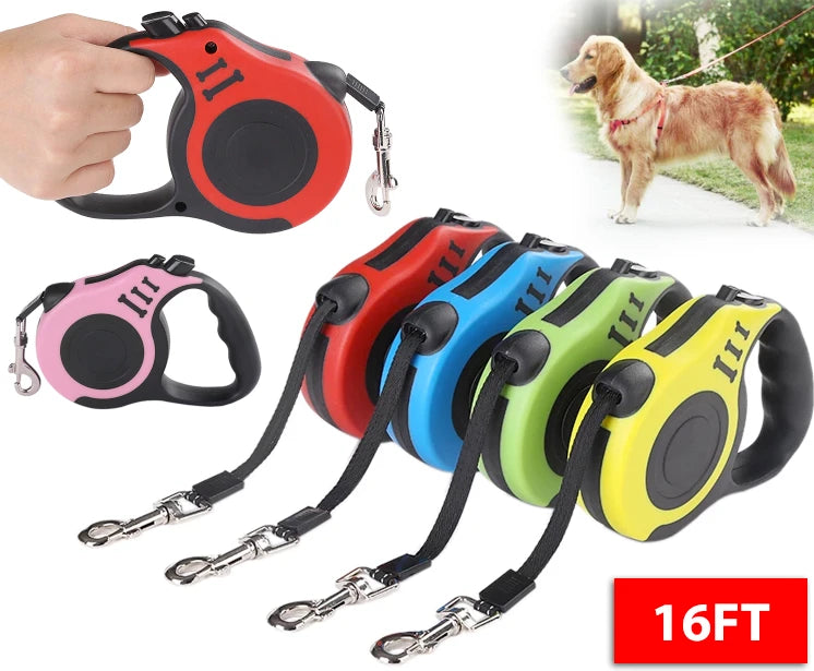 FurMate Retractable Dog Leash – 16.5FT Heavy Duty Walking Lead